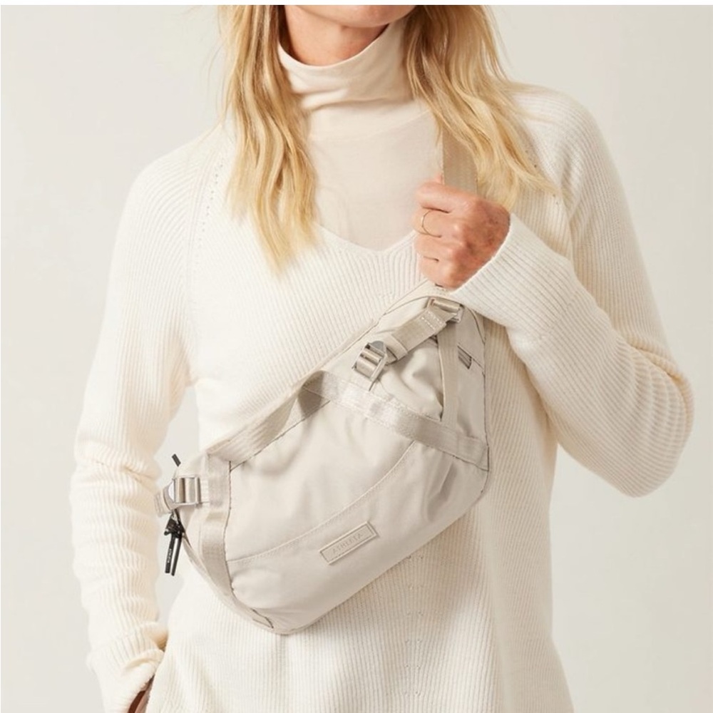 Athleta White and Gray Crossbody Bag Versatile and Chic